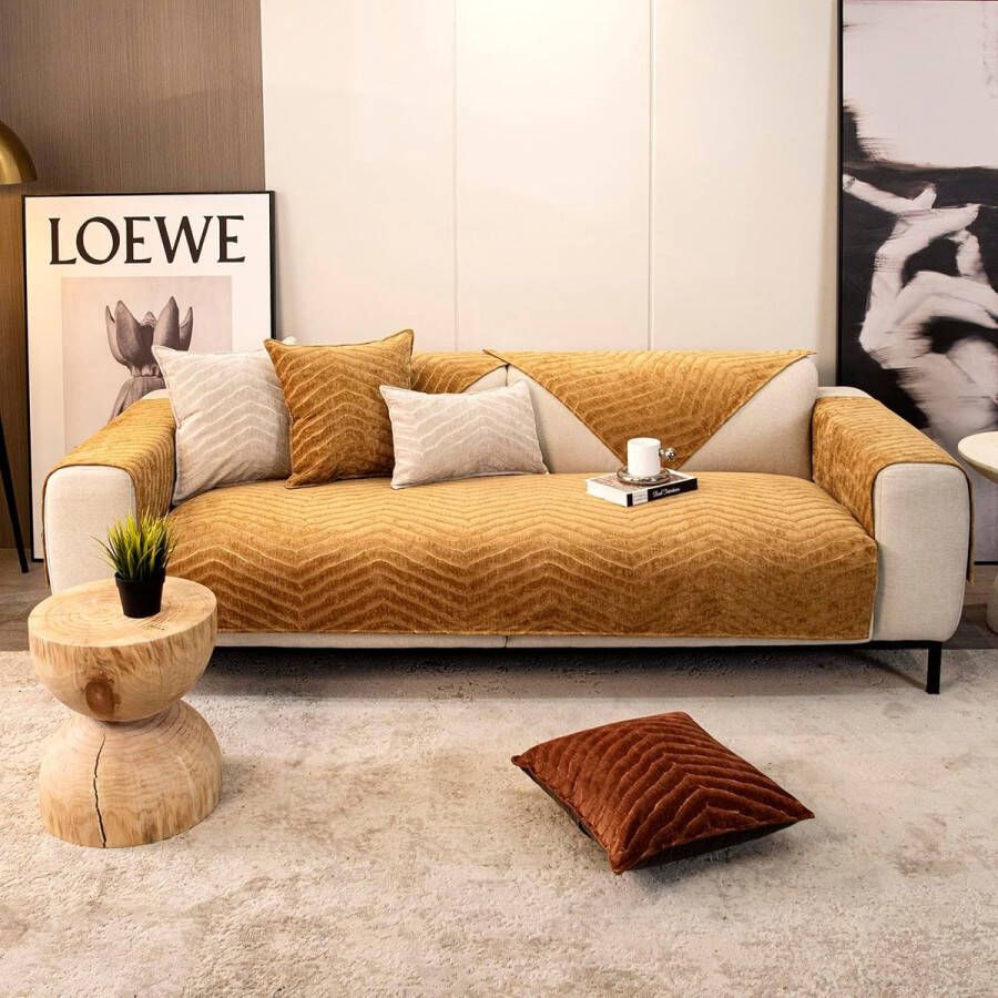 Andyou Bankhoes 70*70cm Eenvoudig en luxueus Geel