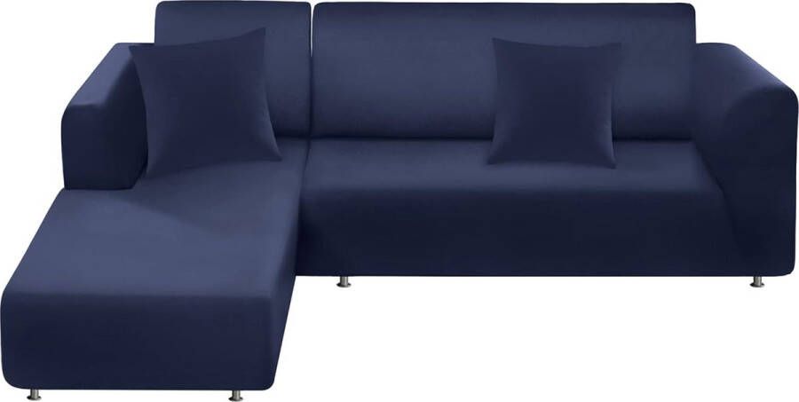 Andyou hoes 2-zitsbank 145*185cm hoge elasticiteit pluche high-end luxe donkerblauw