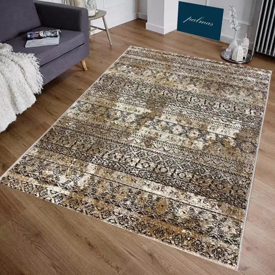 Angora Takaroo Vloerkleed KINSHASA modern met aardetinten zacht velours 120 x 170 cm in maten verkrijgbaar kleed tapijt karpet loper mat keukenmat – keukenloper