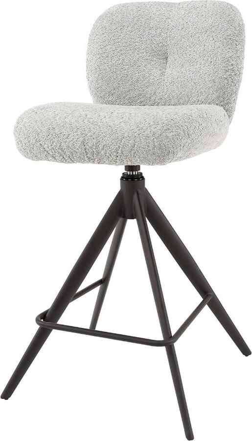 AnLi Style Barstoel comfort draaibaar Zilver