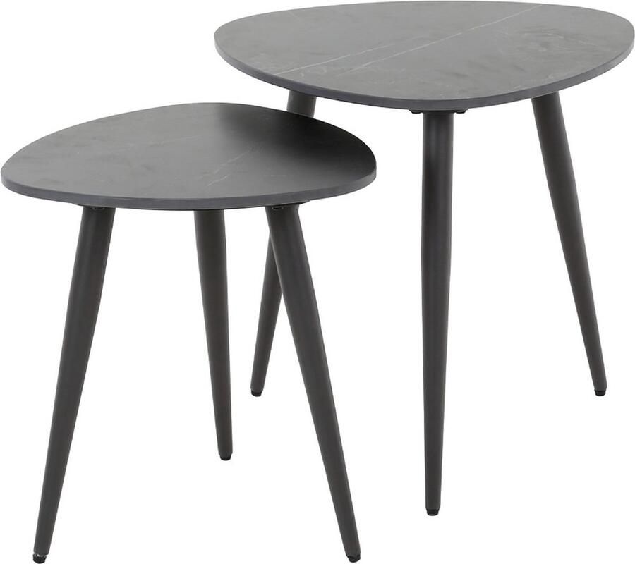 AnLi Style Bijzettafel set 2 driehoekig ceramic