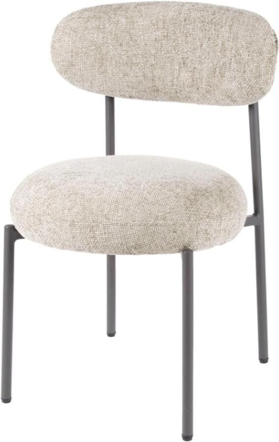 AnLi Style Eetkamerstoel round Tissee Cargo zand set van 2