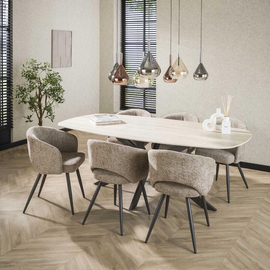 AnLi Style Eetkamertafel 215 deens ovaal Romano