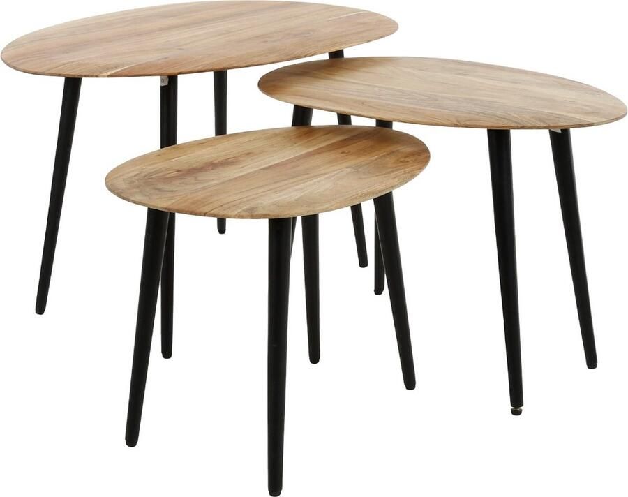 AnLi Style Salontafel set 3 organisch 90 x 55 x 50