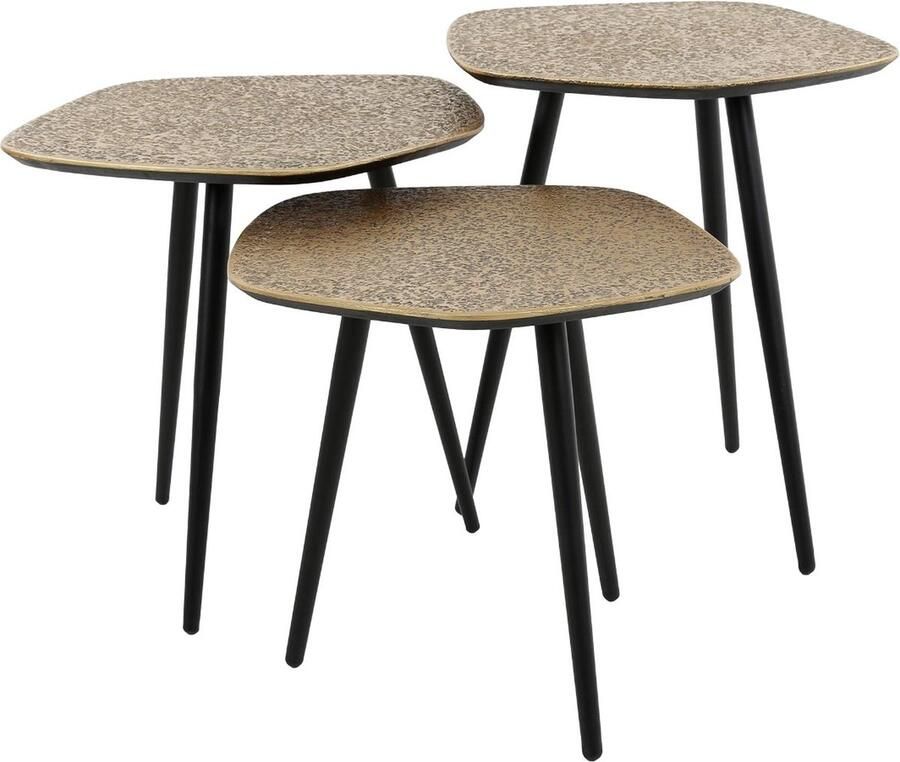 AnLi Style Salontafel set 3 point metallic Brons antiek