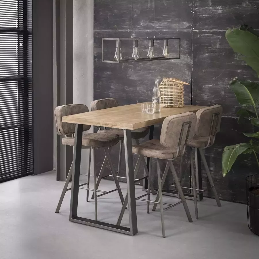 AnLi-Style Bartafel 135x70 massief trapeziumvormig
