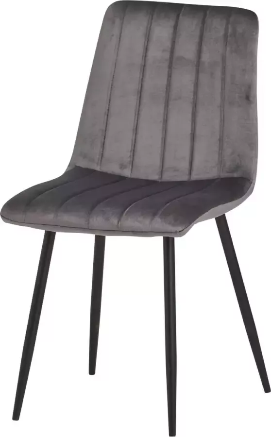 AnLi-Style Eetkamerstoel Donatello Velvet Midnight Grey
