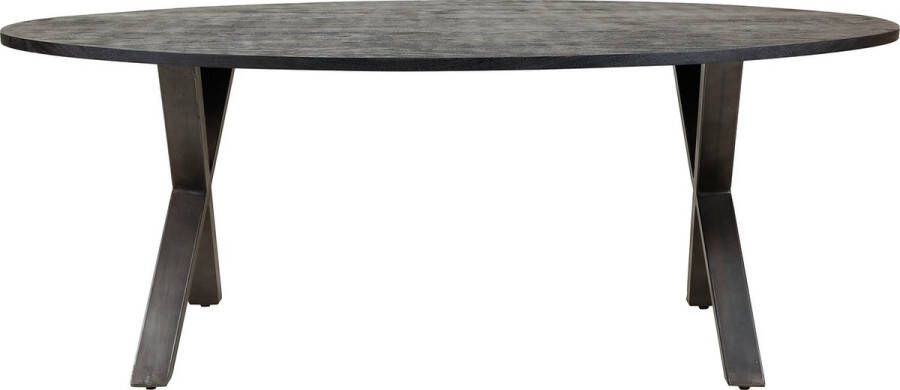 AnLi-Style Eetkamertafel ovaal 200x105 Yucon black
