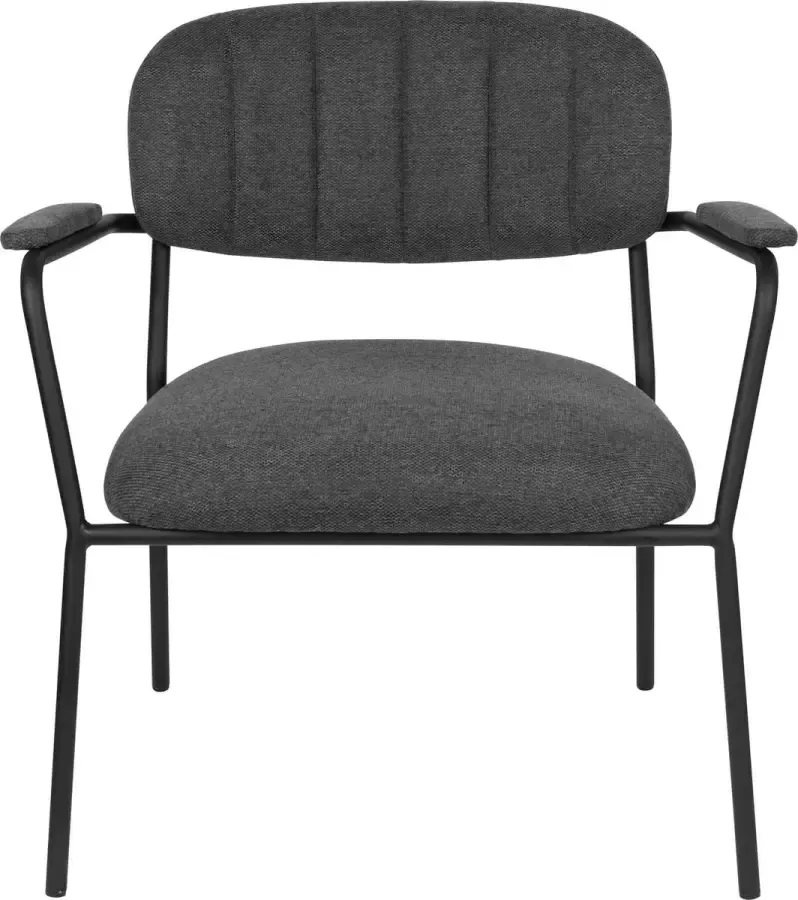 AnLi-Style LOUNGE CHAIR JOLIEN ARM BLACK DARK GREY