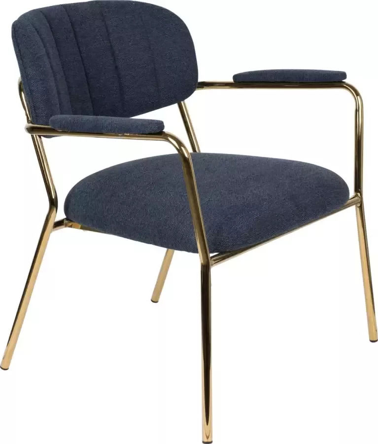 AnLi Style Lounge Chair Jolien Arm Gold Dark Blue - Foto 1