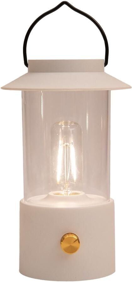 Anna's Collection Anna Collection Camping tafellamp lantaarn Darcy wit 24 cm dimbaar draadloos oplaadbaar USB buiten