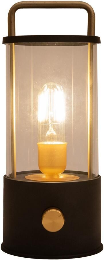 Anna's Collection Anna Collection Camping tafellamp lantaarn Elin zwart 25 cm dimbaar draadloos oplaadbaar USB buiten