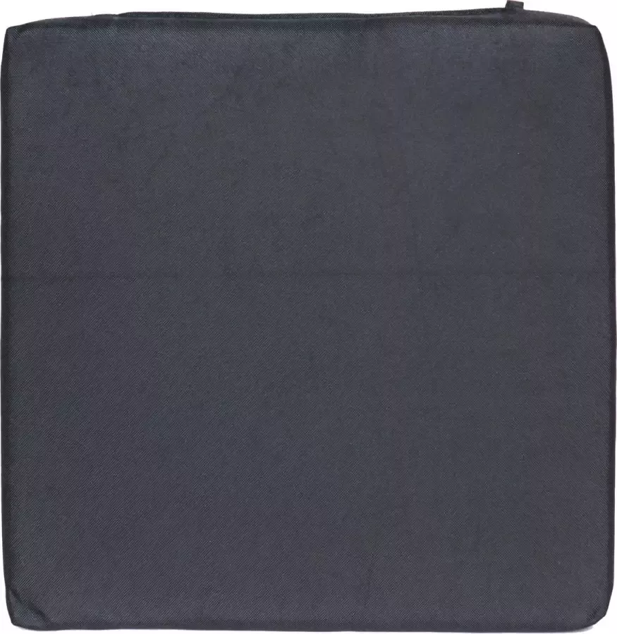 Anna's Collection Stoelkussens voor binnen- en buitenstoelen in de kleur zwart 40 x 40 cm Tuinstoelen kussens