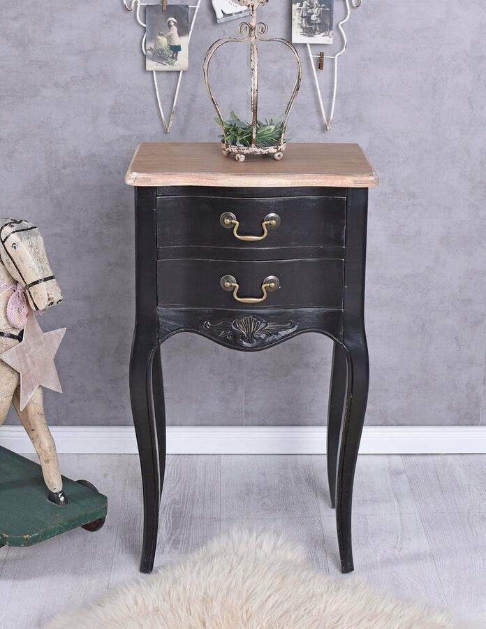 ANTYKI 24 Console Zwart Houten Shabby Chic