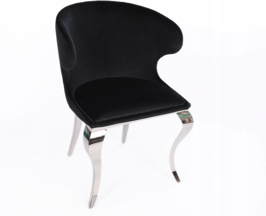 ANTYKI 24 Fotel z weluru na chromowanych nogach nowoczesny design i elegancja