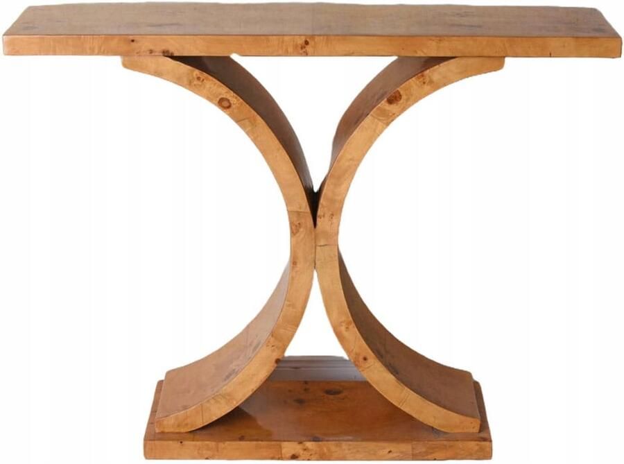 ANTYKI 24 Moderne houten console met dubbele boog elegante consoletafel