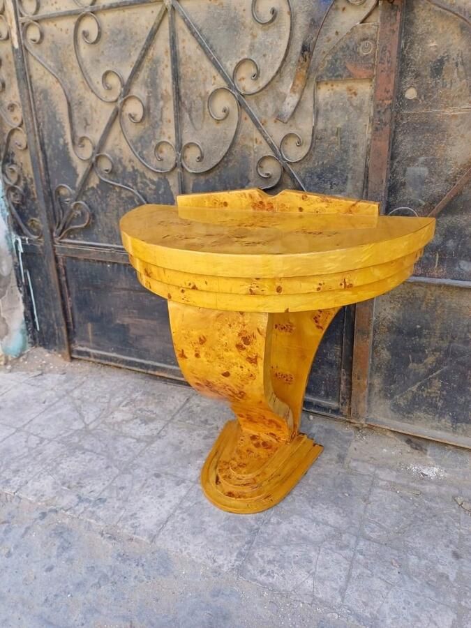 ANTYKI 24 Originele houten fineerconsole Art Deco-stijl handgemaakt