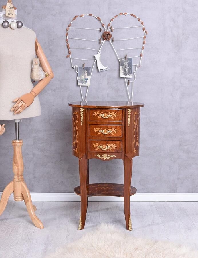 ANTYKI 24 Versierde ovale tafel met laden in barokstijl