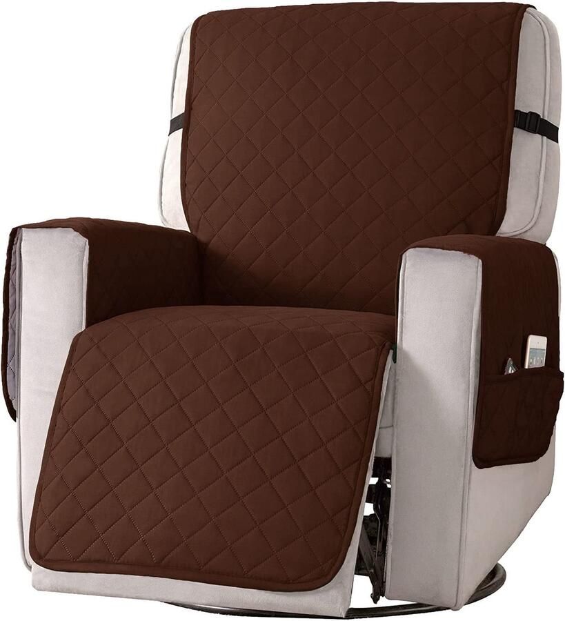 Waterbestendige Stoelbeschermer voor Relaxstoelen met Opslagvakken en Antislip Eigenschappen