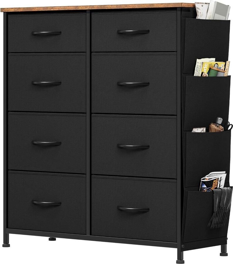 DailySupplies Ladenkastje Ladeblok Bureau Organizer Archiefkast Zwart