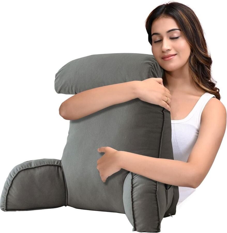 ApexArte Leeskussen voor in Bed Bookseat Leeskussens voor Boeken Grijs