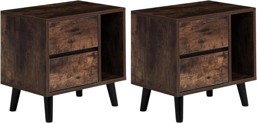 ApexArte Nachtkastje set van 2 Bijzetkast Bijzettafel Voor Slaapkamer