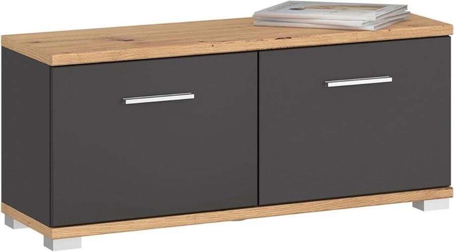 ApexArte Schoenenbank met Zitkussen Schoenenrek Schoenenbank Halmeubel