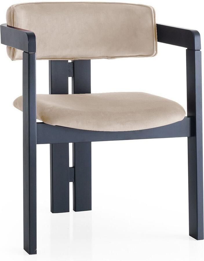 Arabic House Asir Stoel Zwart & Beige 58 x 49 x 76 cm