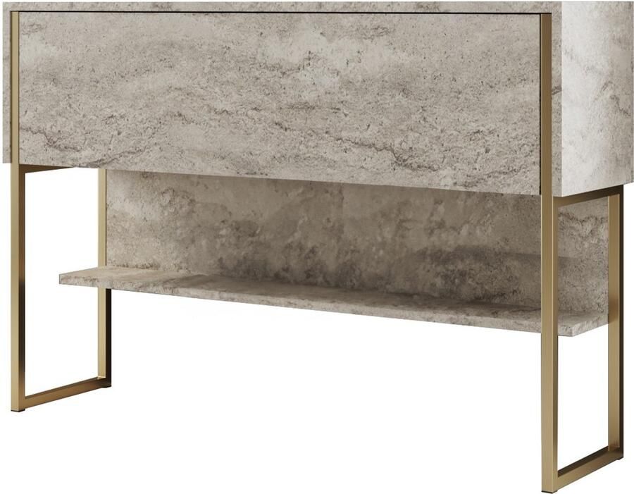 Arabic House Dressoir Luxe Metaal Travertinlook Goud 120x30x80cm