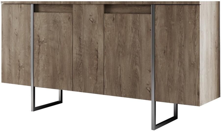 Arabic House Dressoir Luxe Walnoot Zilver 160cm