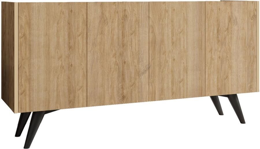 Giga Meubel Dressoir Naturel Hout 150x40x76cm Pekin