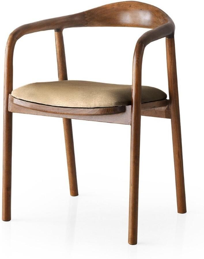 Arabic House Eetkamerstoel Pinarbasi Lichtbruin Walnoot