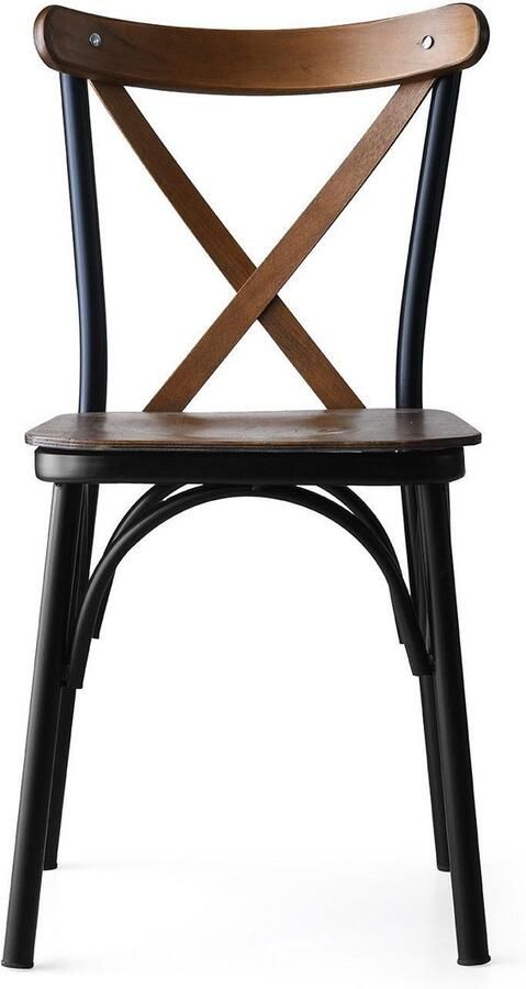 Arabic House Eetkamerstoel Set van 4 Ahsap Metaal Hout Walnoot