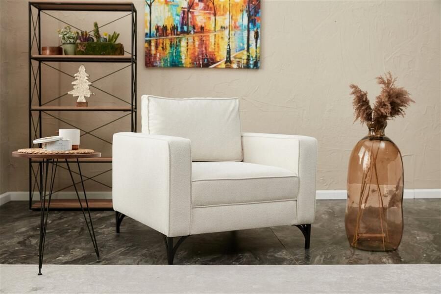 Arabic House Fauteuil Berlin Crème Zwart