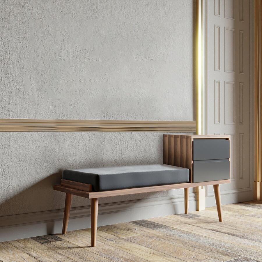 Emob Zaalstandaard 100% Melamine Gecoat 30mm Dikte Telescopische Lade 52 DNS Schuim Noten Antraciet - Foto 2