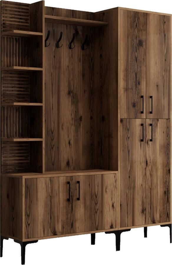 Giga Meubel Garderobemeubel Walnoot Hout 200cm Viyana Large - Foto 2