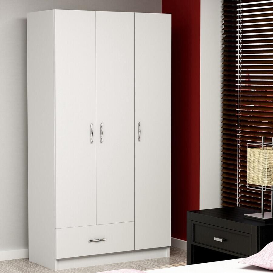 Giga Meubel Kledingkast Wit Hout 90x40x170cm Gabi