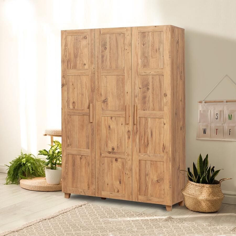 Emob Garderobekast Vella 100% Melamine 120x189x48cm Atlantic Pine