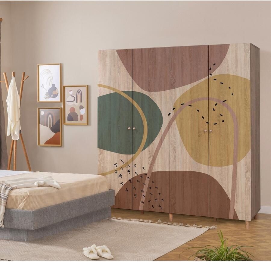 Arabic House Kledingkast Loni Organic Melamine Naturel