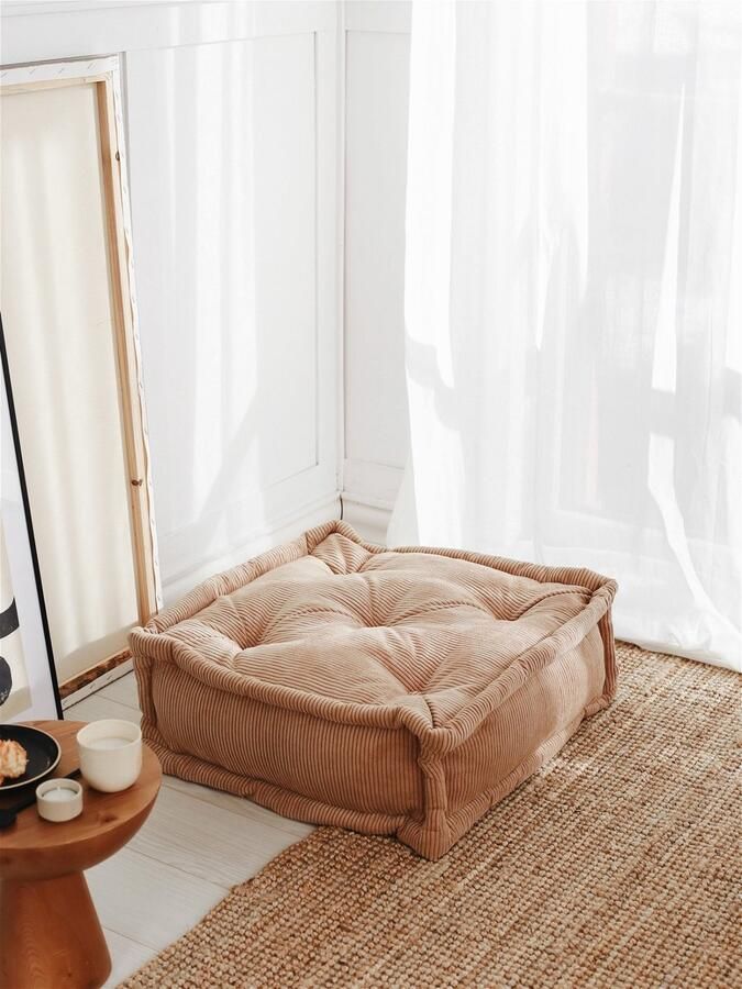 Arabic House Poef Biskuvi Velvet Camel