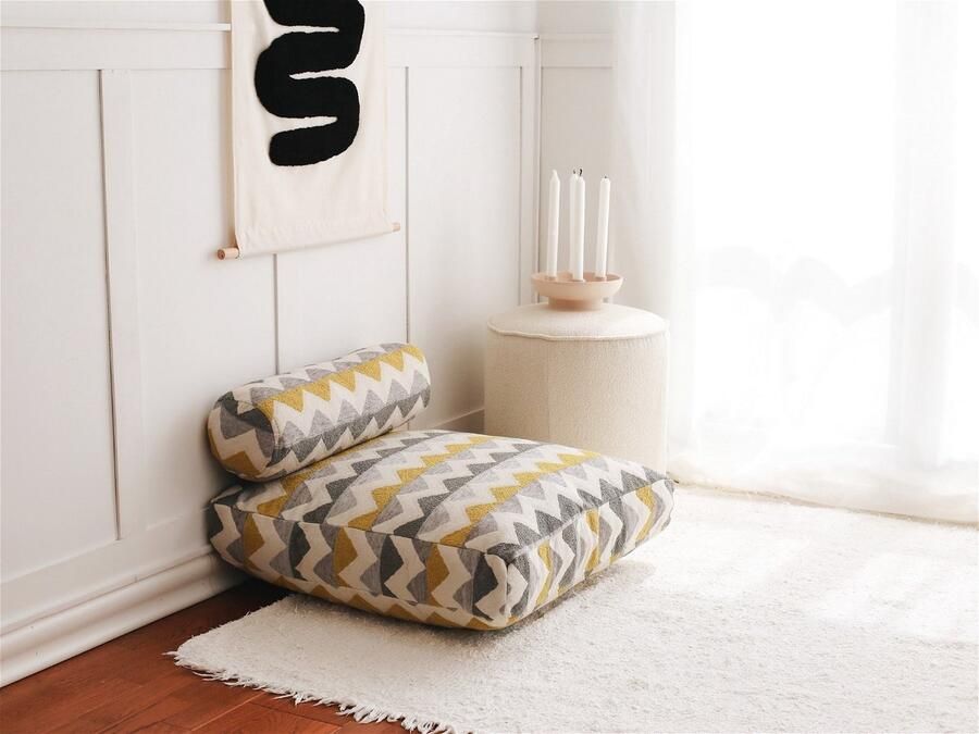 Arabic House Poef Dokuma Teddy Zigzag