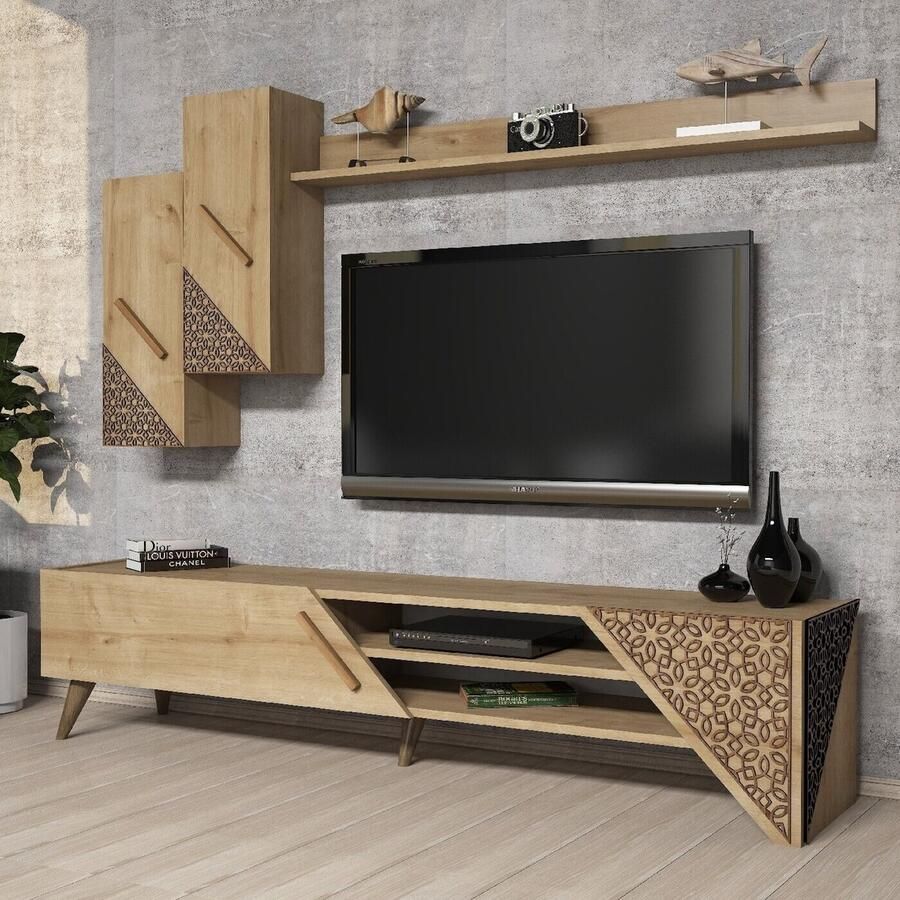 Emob TV Meubel Woody Fashion TV-meubel Eiken x40x37 Melamine gecoat 180cm Bruin - Foto 2