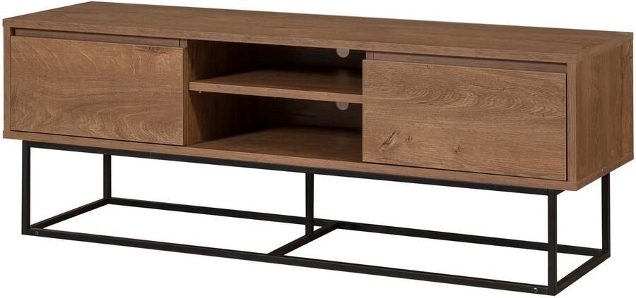 Arabic House Tv-Meubel Rodez Melamine Walnoot Zwart 140cm - Foto 4