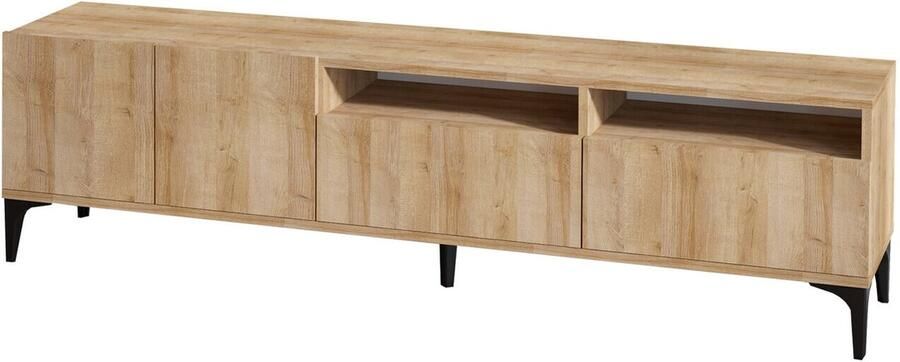 Kalune Design Giga Meubel Tv-meubel Naturel Hout 180x35x52cm Ross - Foto 2