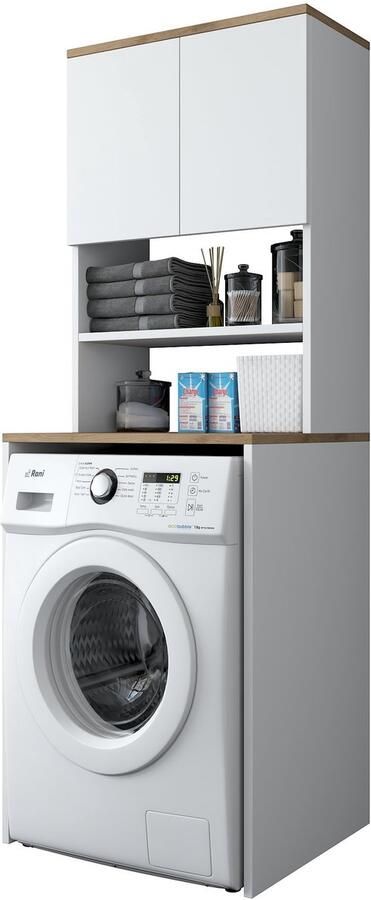 Emob Wren Wasmachinekast 100% Gemelamineerd Board 18mm Dik Wit Walnoot Wasmachinekasten Wit Melamine Wasmachinekasten Op voorraad - Foto 2