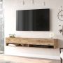 Arabic House Emob- TV Meubel Tv-meubel Emanuella-Atlantische pijnboom 180cm Bruin - Thumbnail 2
