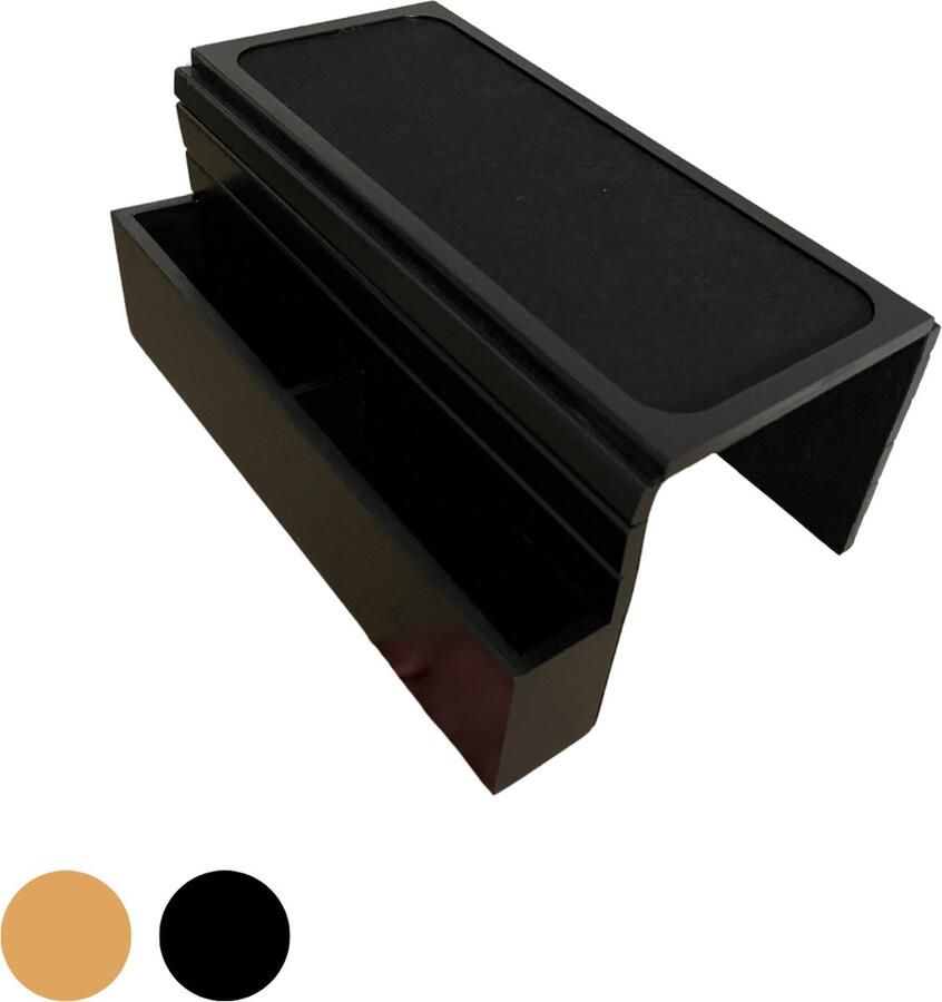 Arboledia Armleuning Dienblad Bamboe Dienblad Armleuning Dienblad Bank Armleuning Antislip Bank Organizer Viltlaag Zwart