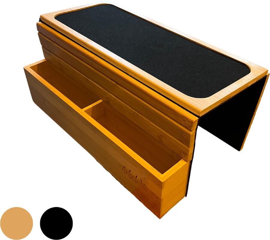 Arboledia Armleuning Dienblad Bamboe Dienblad Lichtbruin Armleuning Dienblad Bank Armleuning Antislip Bank Organizer Viltlaag