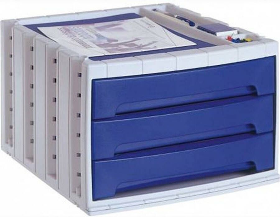 Archivo 2000 Modulaire archiefkast 34 x 30 5 x 21 5 cm Grijs Blauw polyestyreen