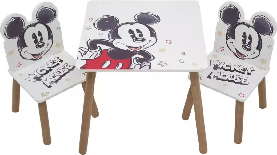 Arditex Kindermeubels Mickey Mouse 50 X 50 Cm Hout Wit 3-delig